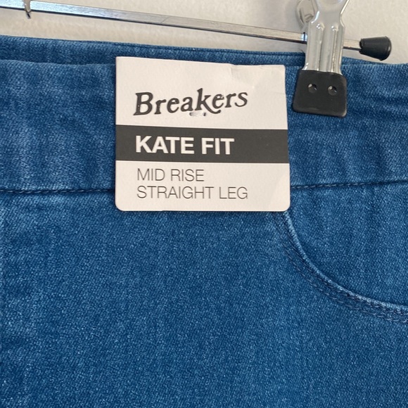 Breakers - Blue Mid Rise Straight Leg Jeans - Size 14 - Picture 2 of 9